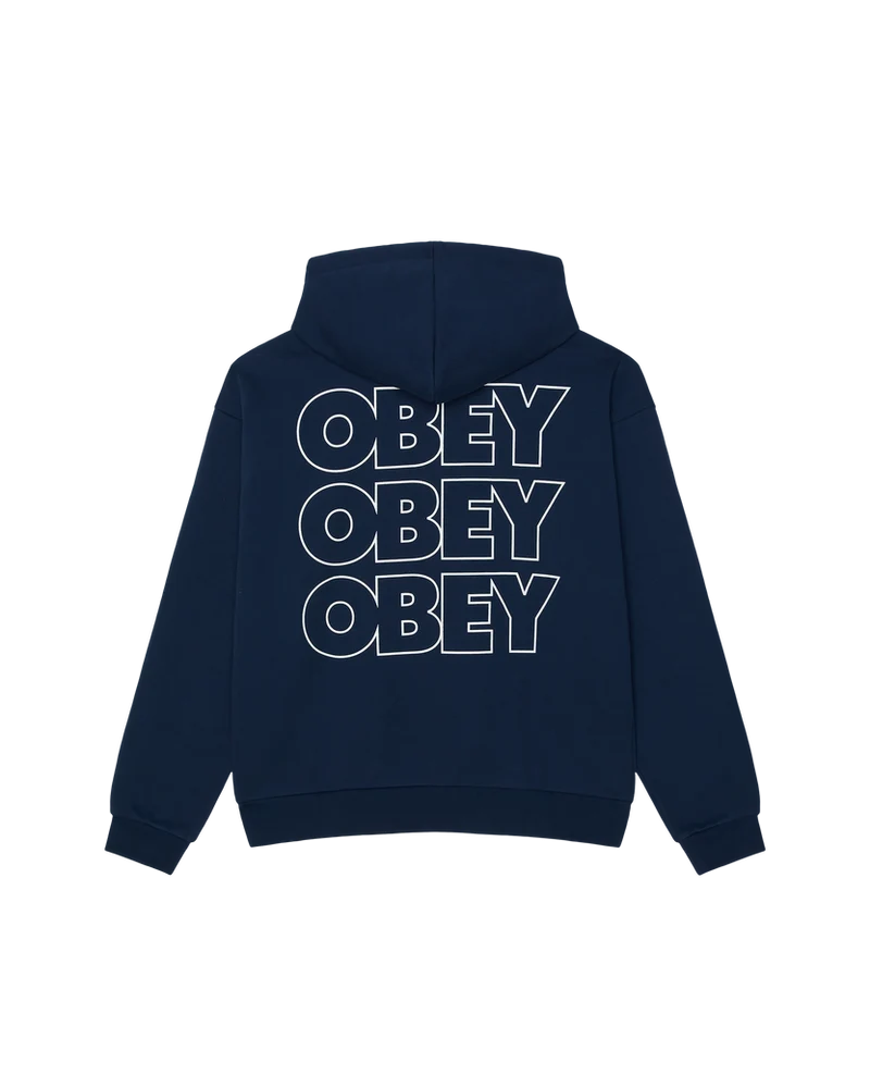 OBEY TREBLE EXTRA HEAVY PULLOVER PAGEANT BLUE