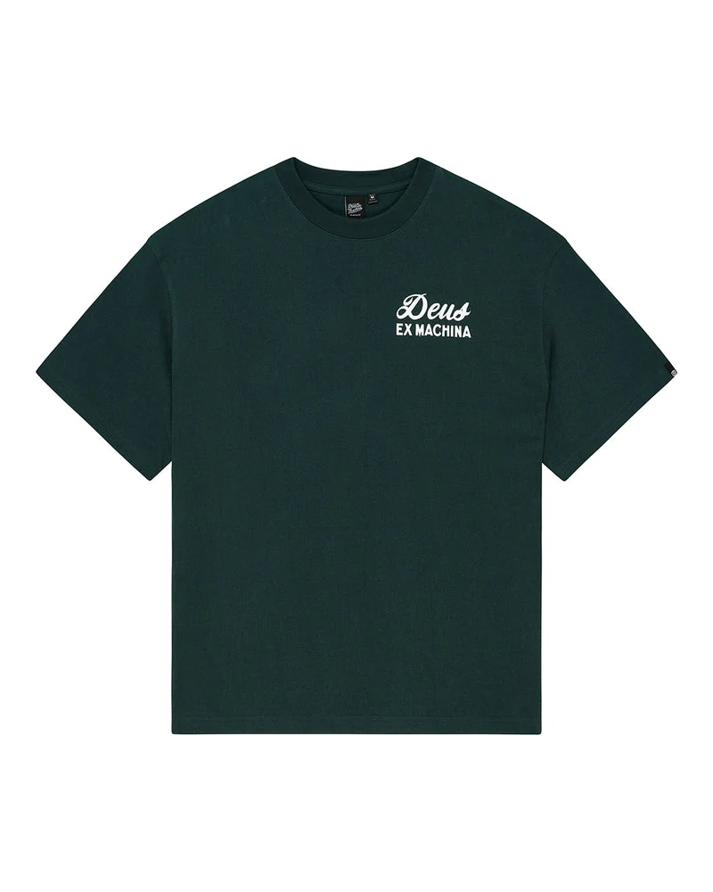 Deus Ex Machina Biarritz Sign Tee Racing Green