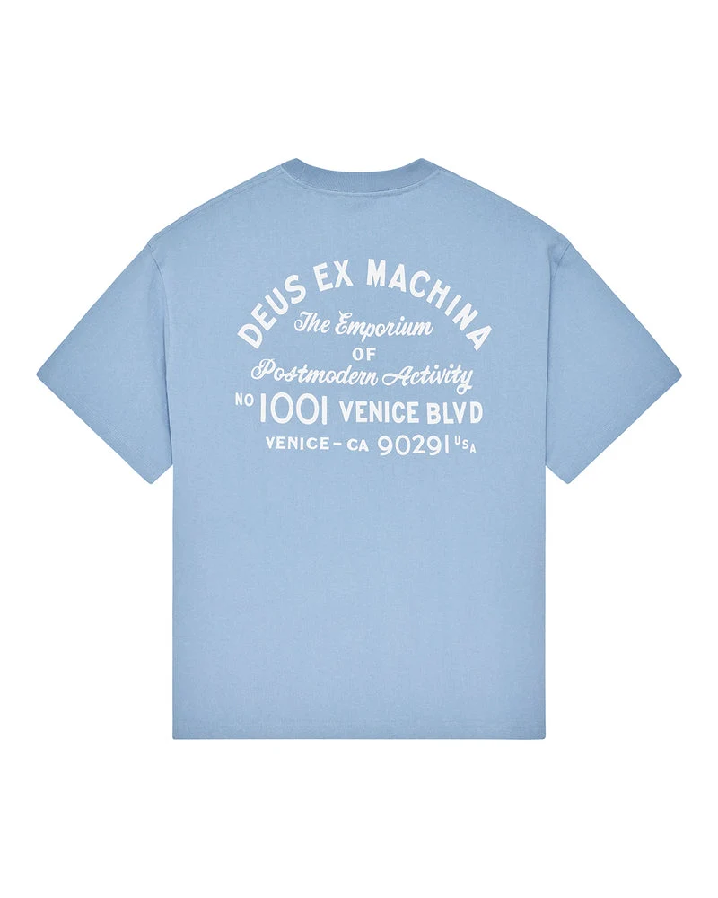 Deus Ex Machina Venice Sign Tee Glacier Blue