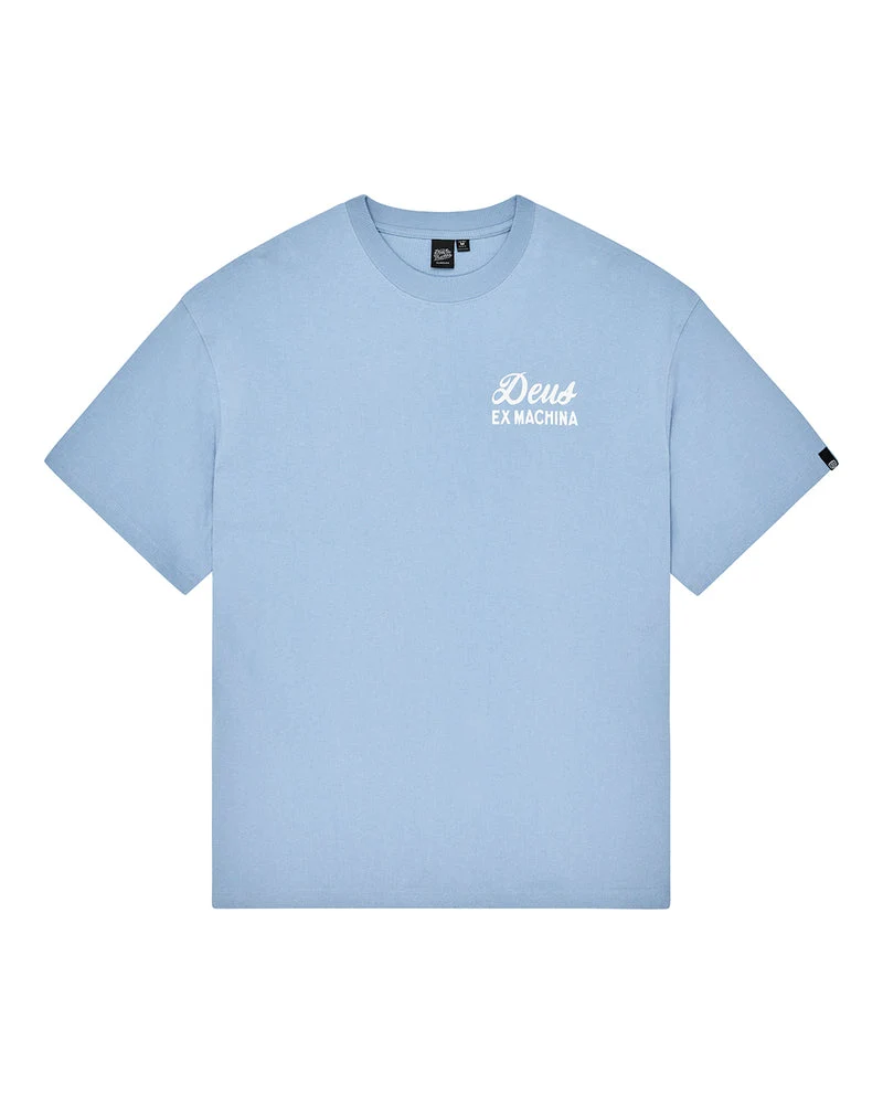 Deus Ex Machina Venice Sign Tee Glacier Blue
