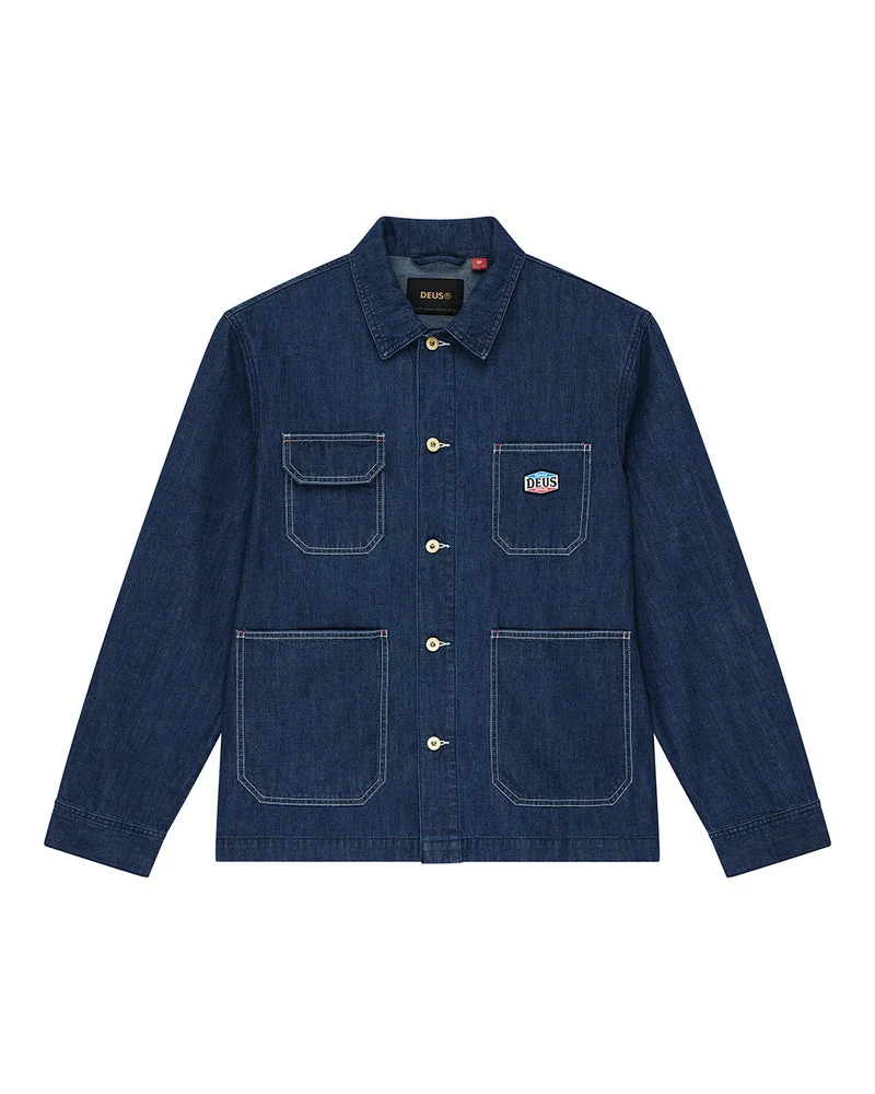 Deus Ex Machina Denim Chore Jacket Vintage Blue