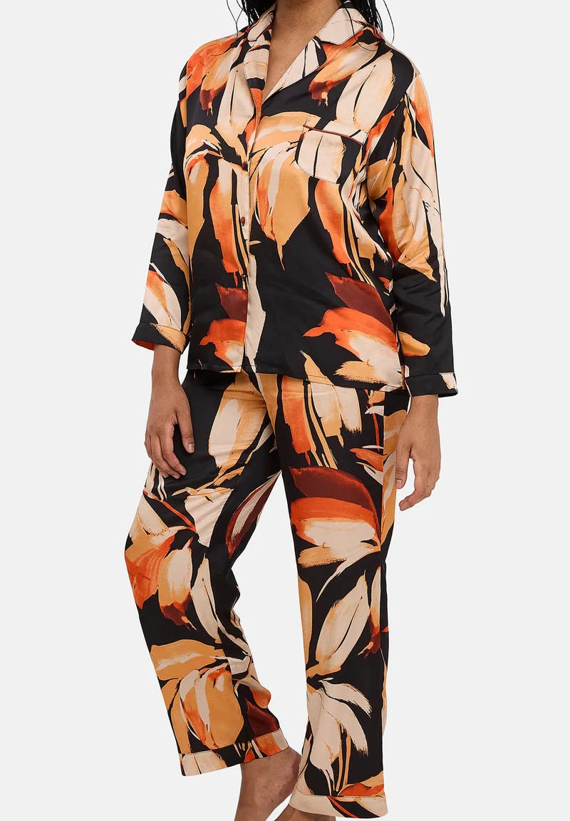 Pantalon Pure Chic Feuilles Noir