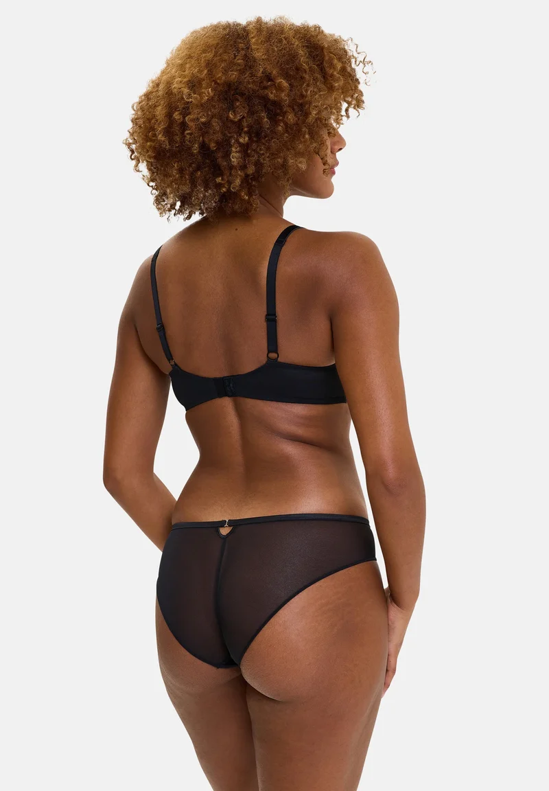Slip Alberta Noir & Rouge Poppy