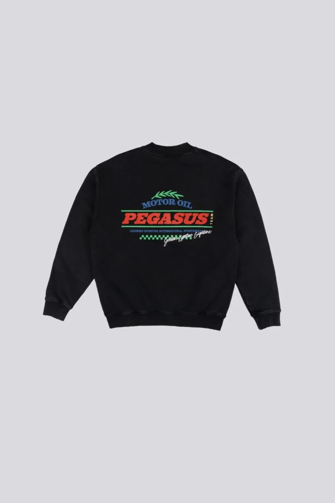 Goodies Sportive Motor Oil Crewneck Black
