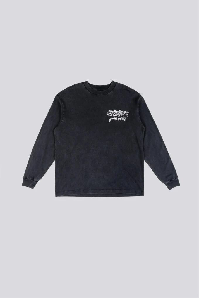 Goodies Sportive Les Chevaux Sauvages Long Sleeve Black