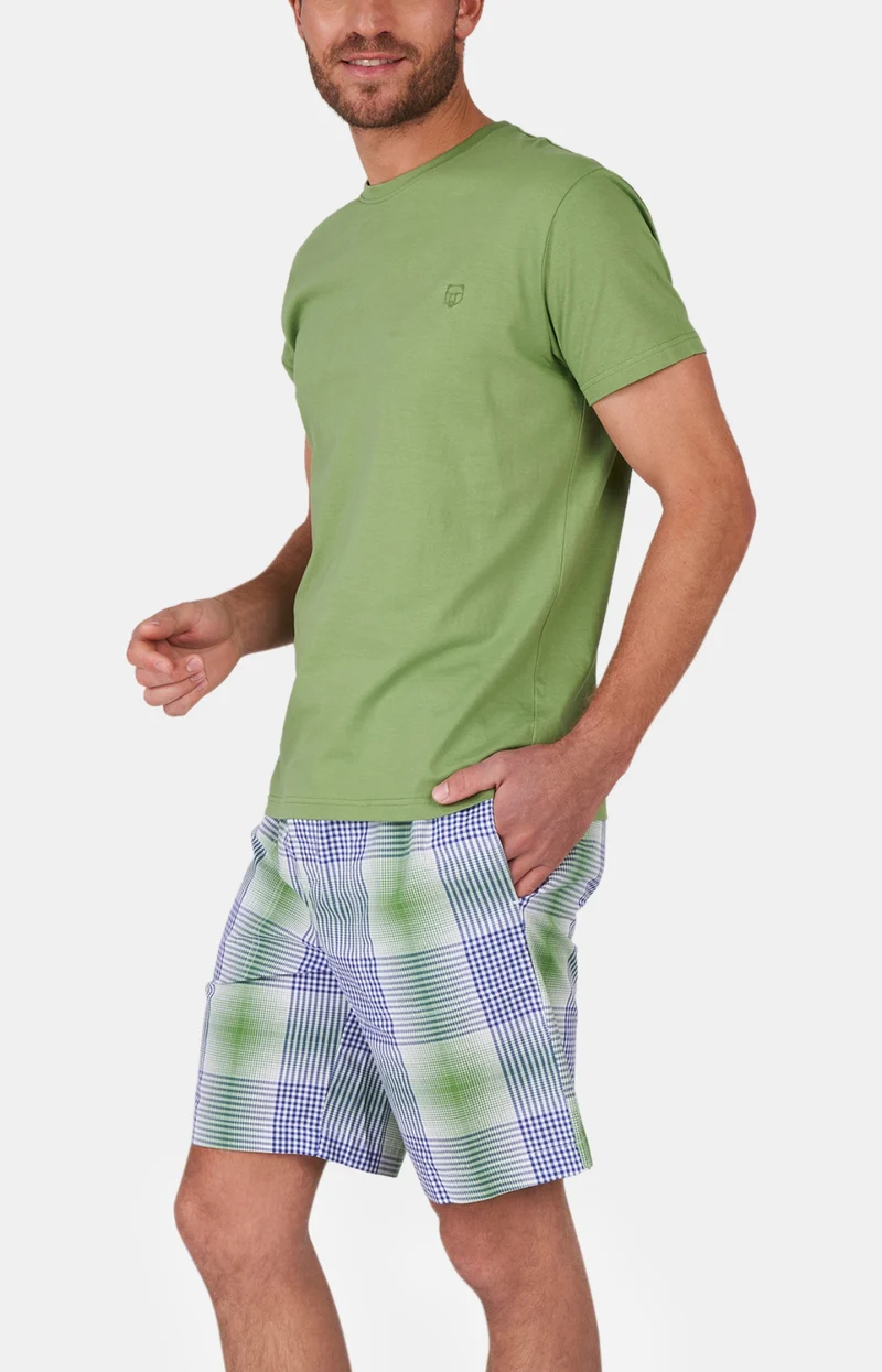 Short - A rayures Coton
