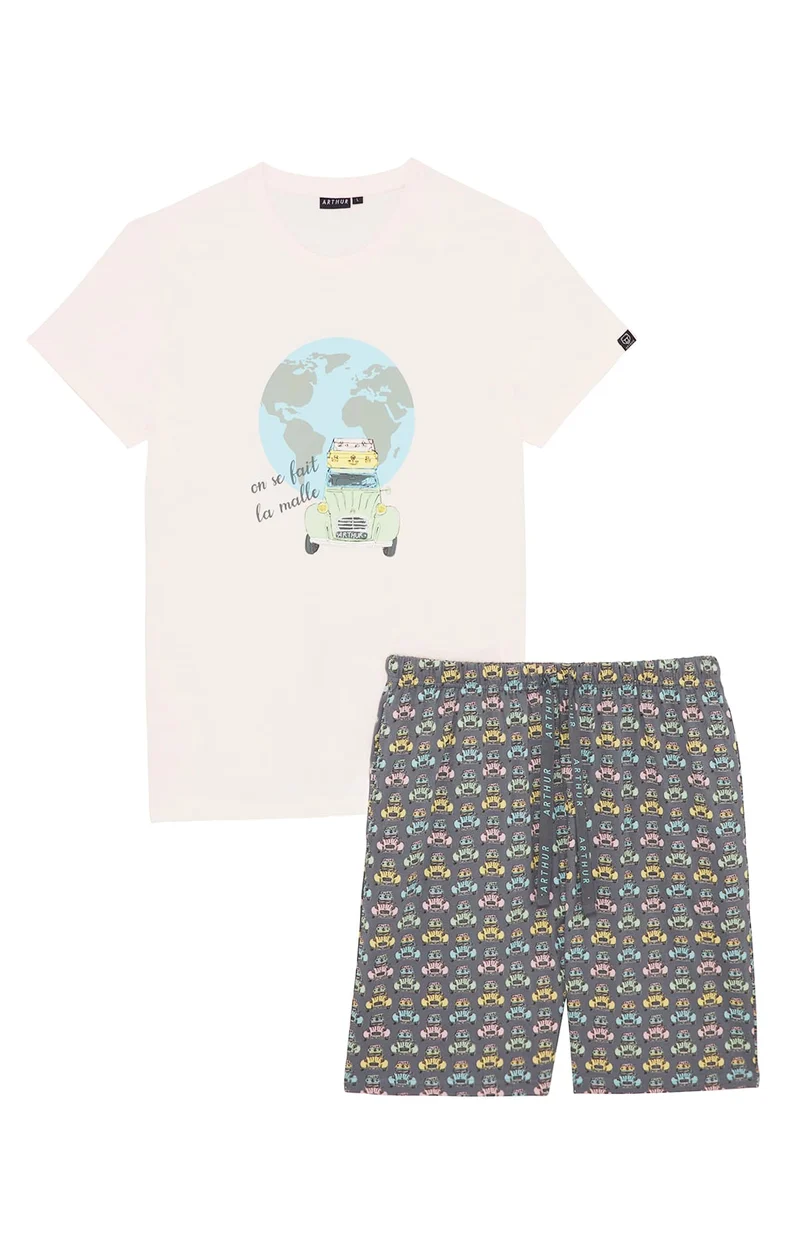 Pyjashort - 2CV Multicolore