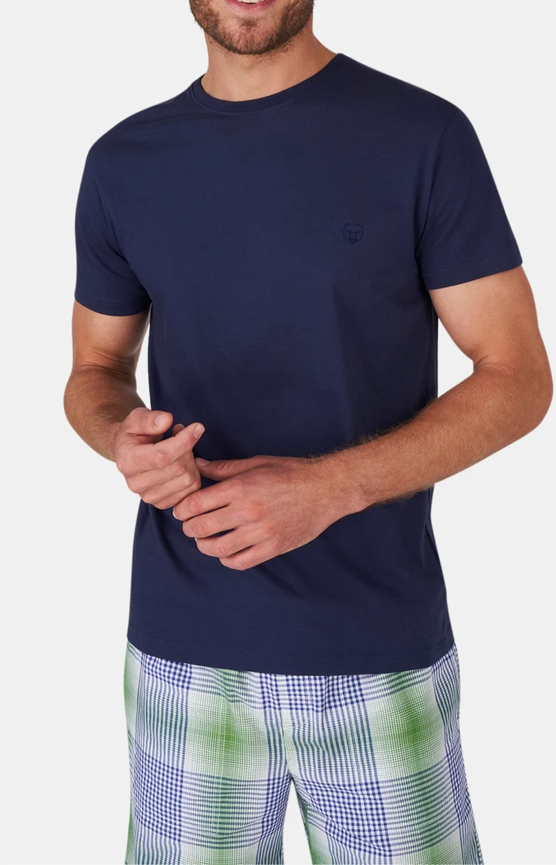 Tee-shirt manches courtes - Coton Marine
