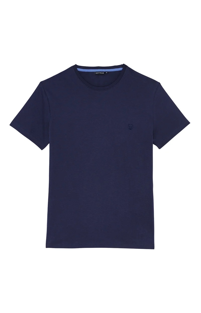 Tee-shirt manches courtes - Coton Marine
