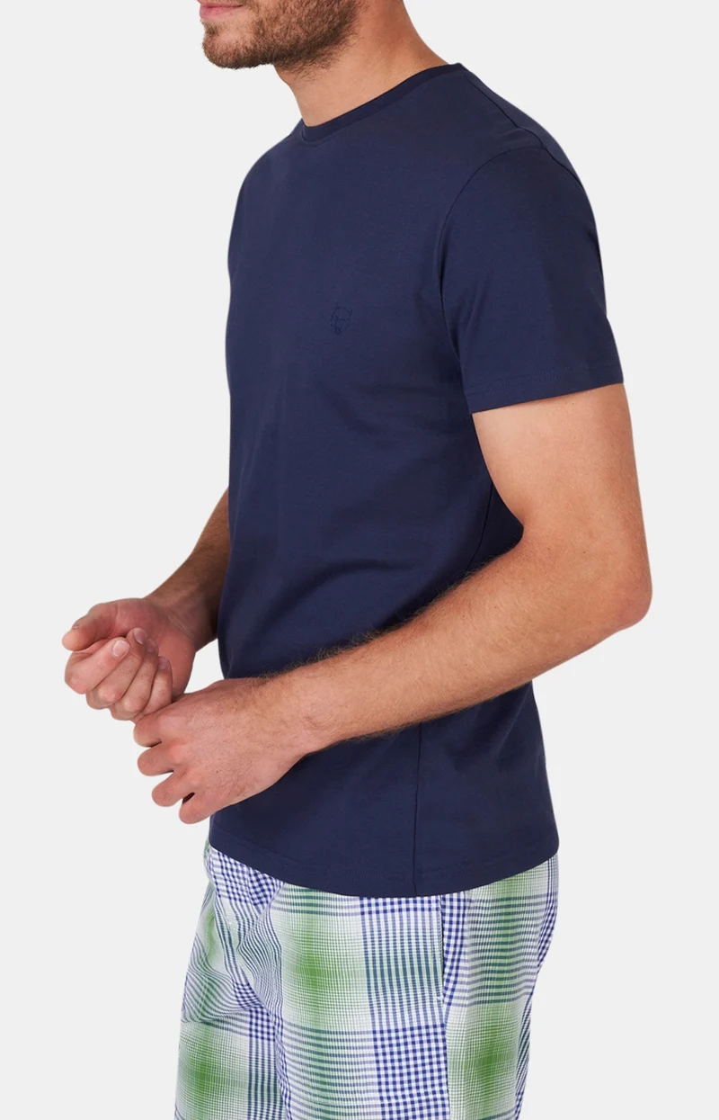 Tee-shirt manches courtes - Coton Marine