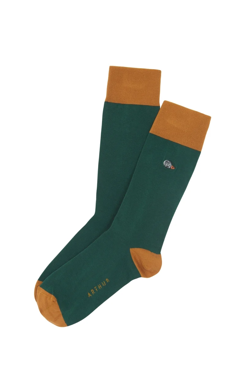 Chaussettes brodées - Hérisson