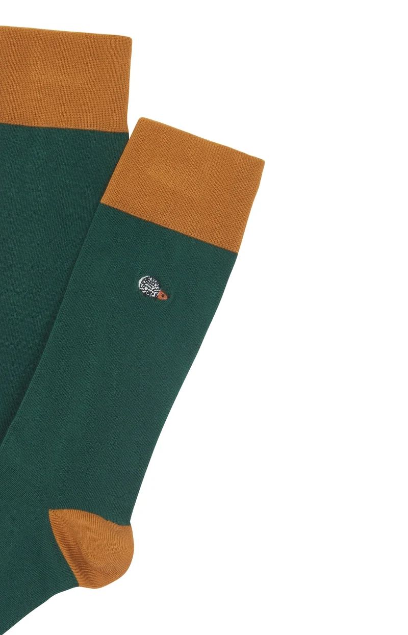 Chaussettes brodées - Hérisson