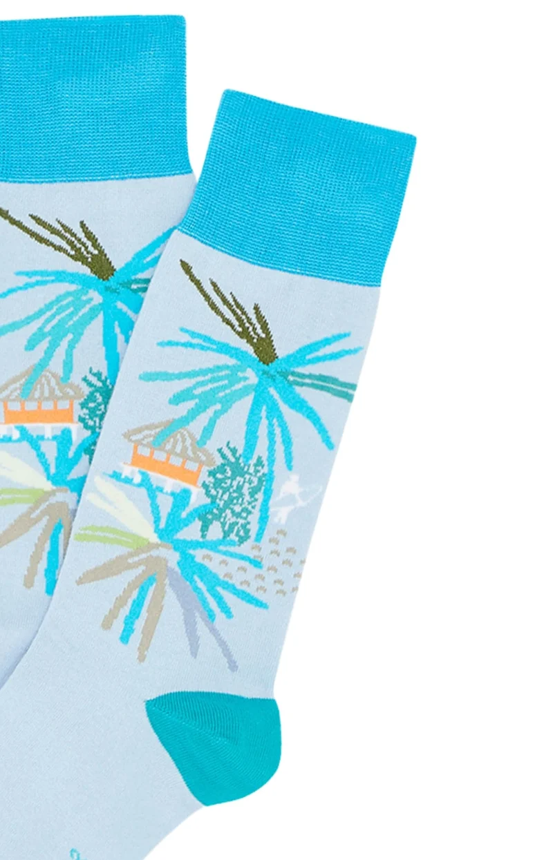 Chaussettes en coton - Tropical Bleu