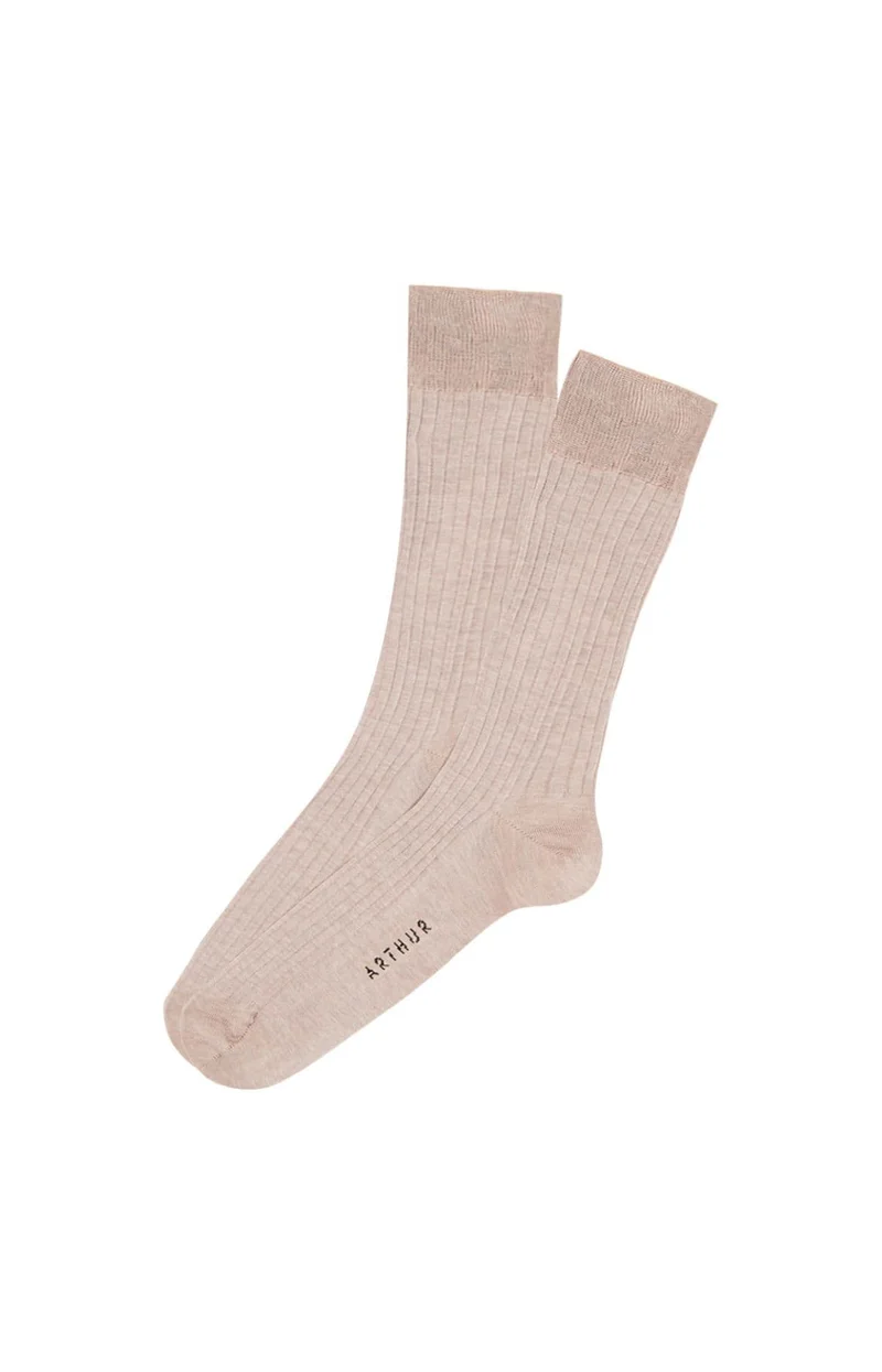 Chaussettes en fil d'écosse - Beige