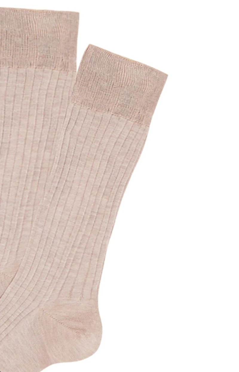 Chaussettes en fil d'écosse - Beige