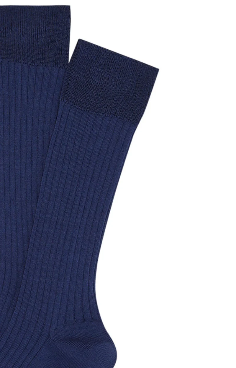 Chaussettes en fil d'écosse - Marine