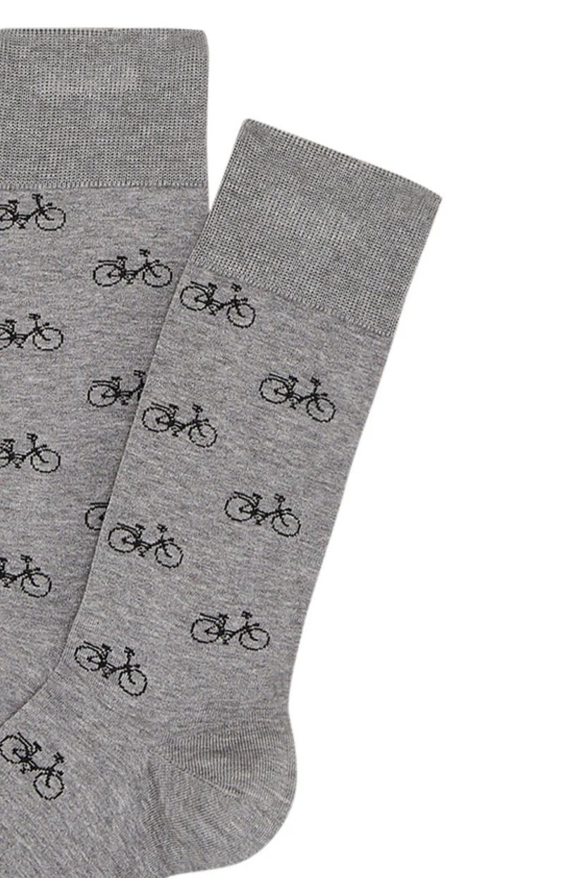 Chaussettes en fil d'écosse - Vélo Gris