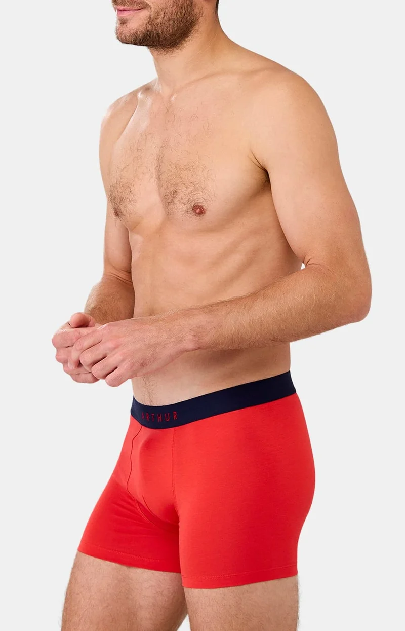 Boxer en jersey de coton - Rouge