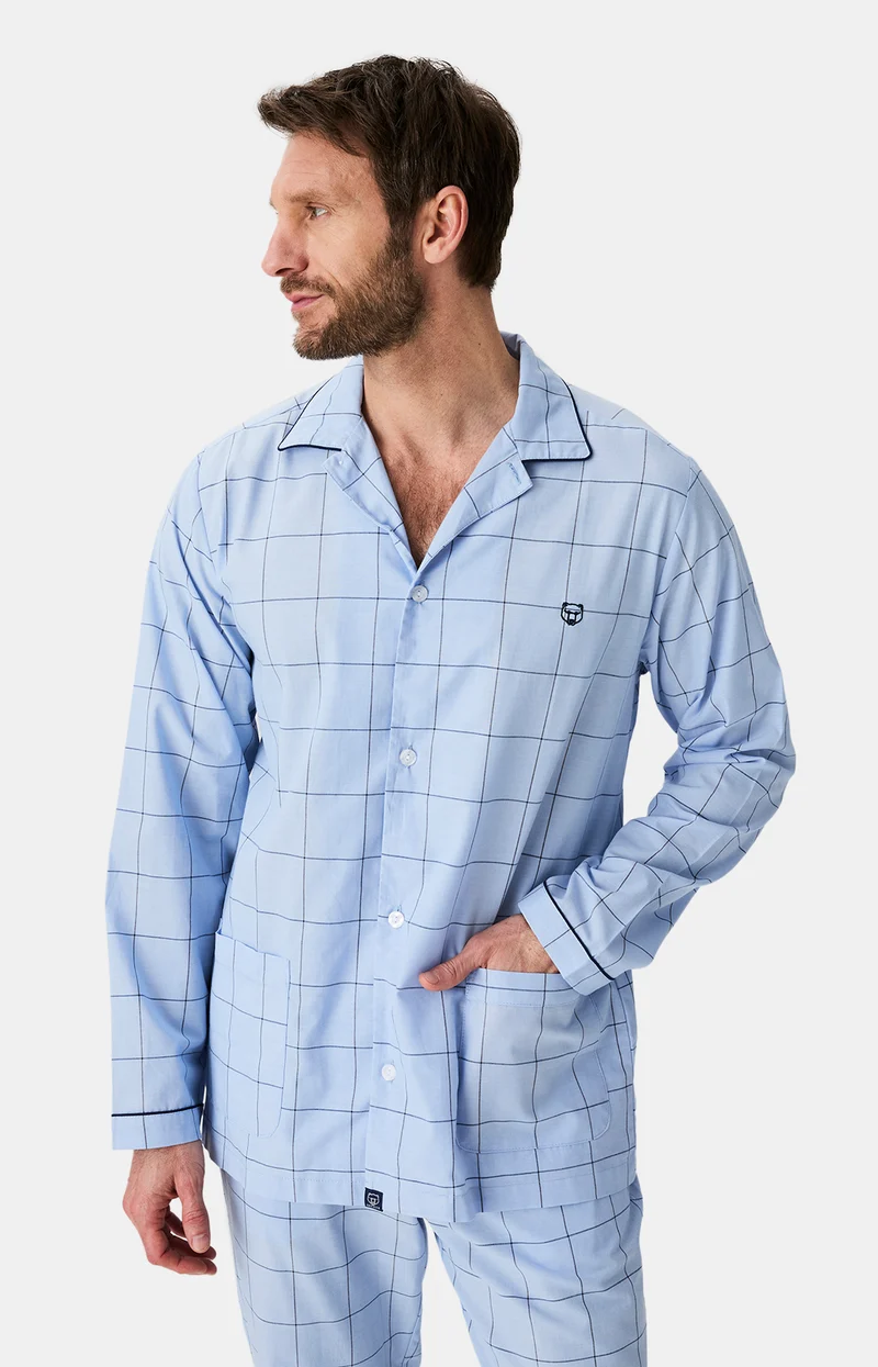 Pyjama boutonné en popeline de coton - n°009