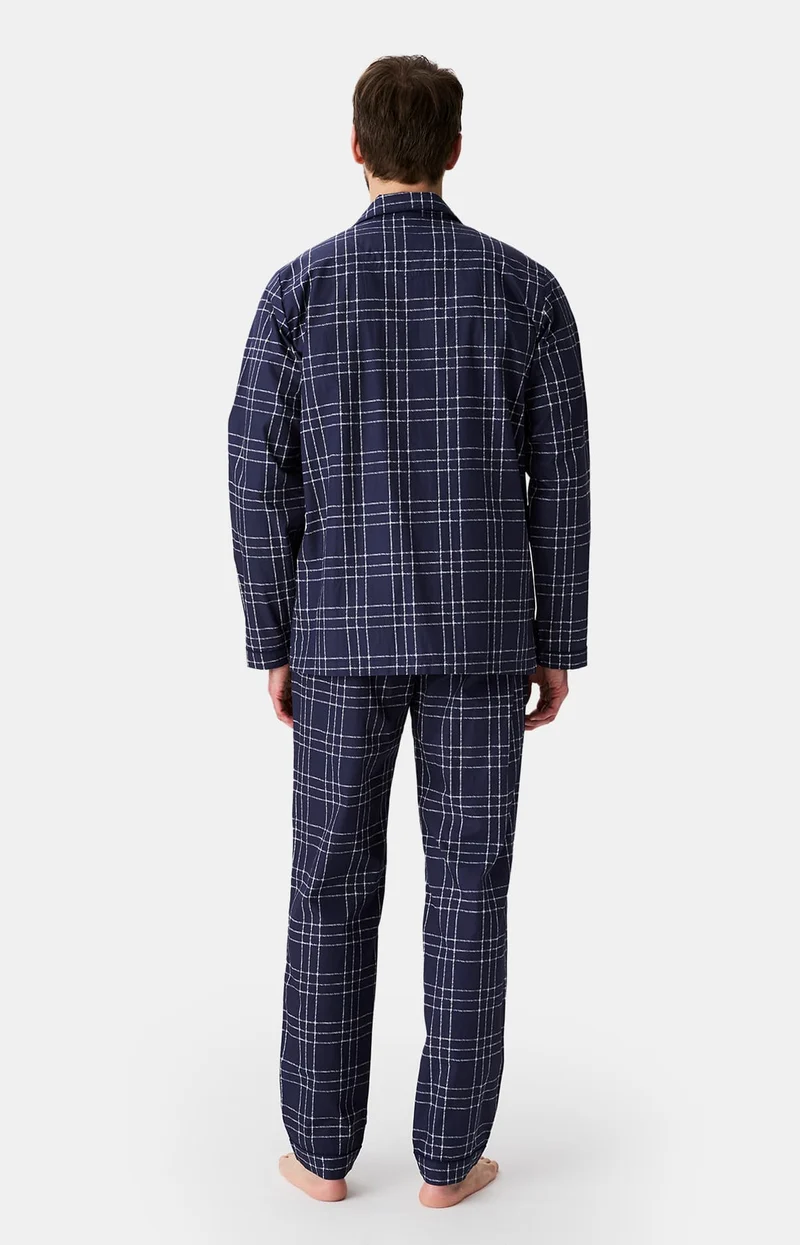 Pyjama boutonné en popeline de coton - Lewis