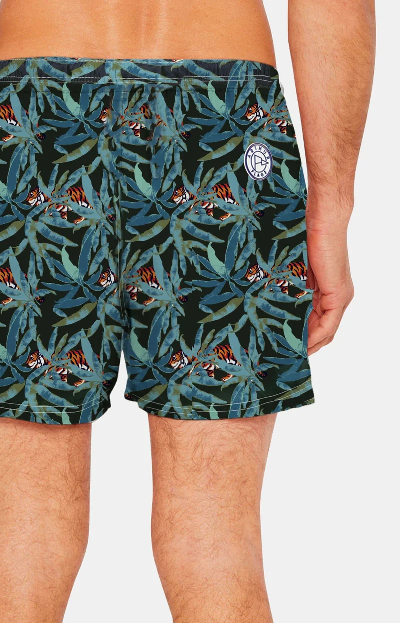 Short de bain Tigre - Kaki