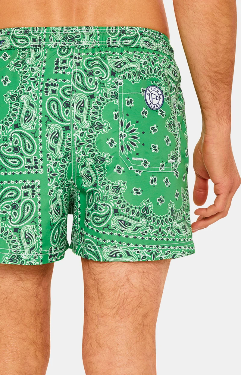 Short de bain - Bandana Vert