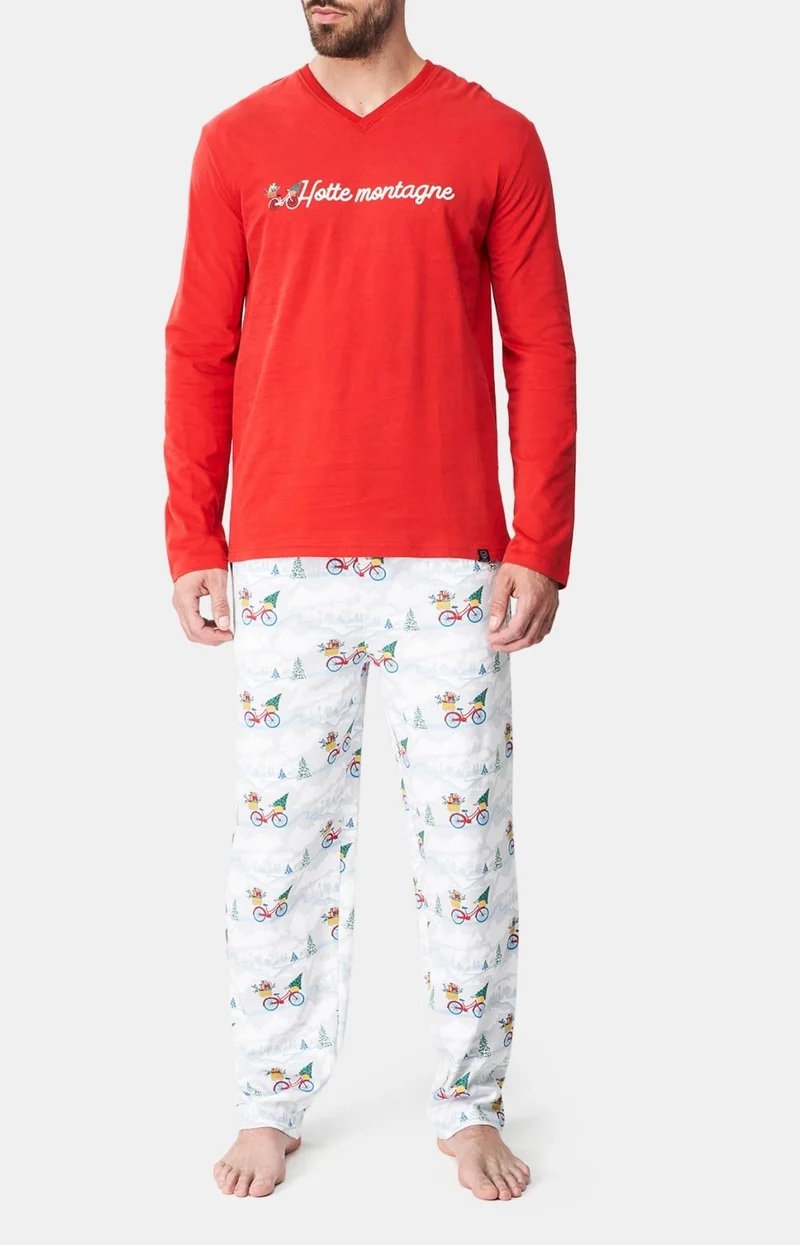 Pyjama en jersey de coton épais - Hotte montagne