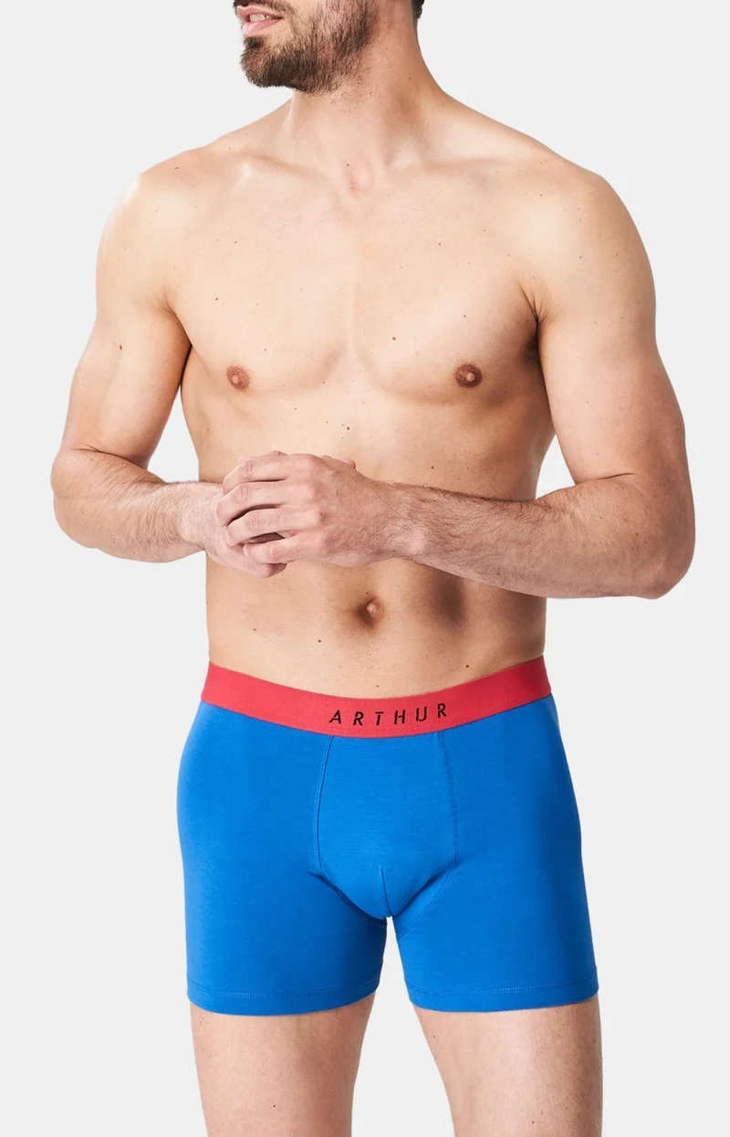 Boxer en jersey de coton - Bleu