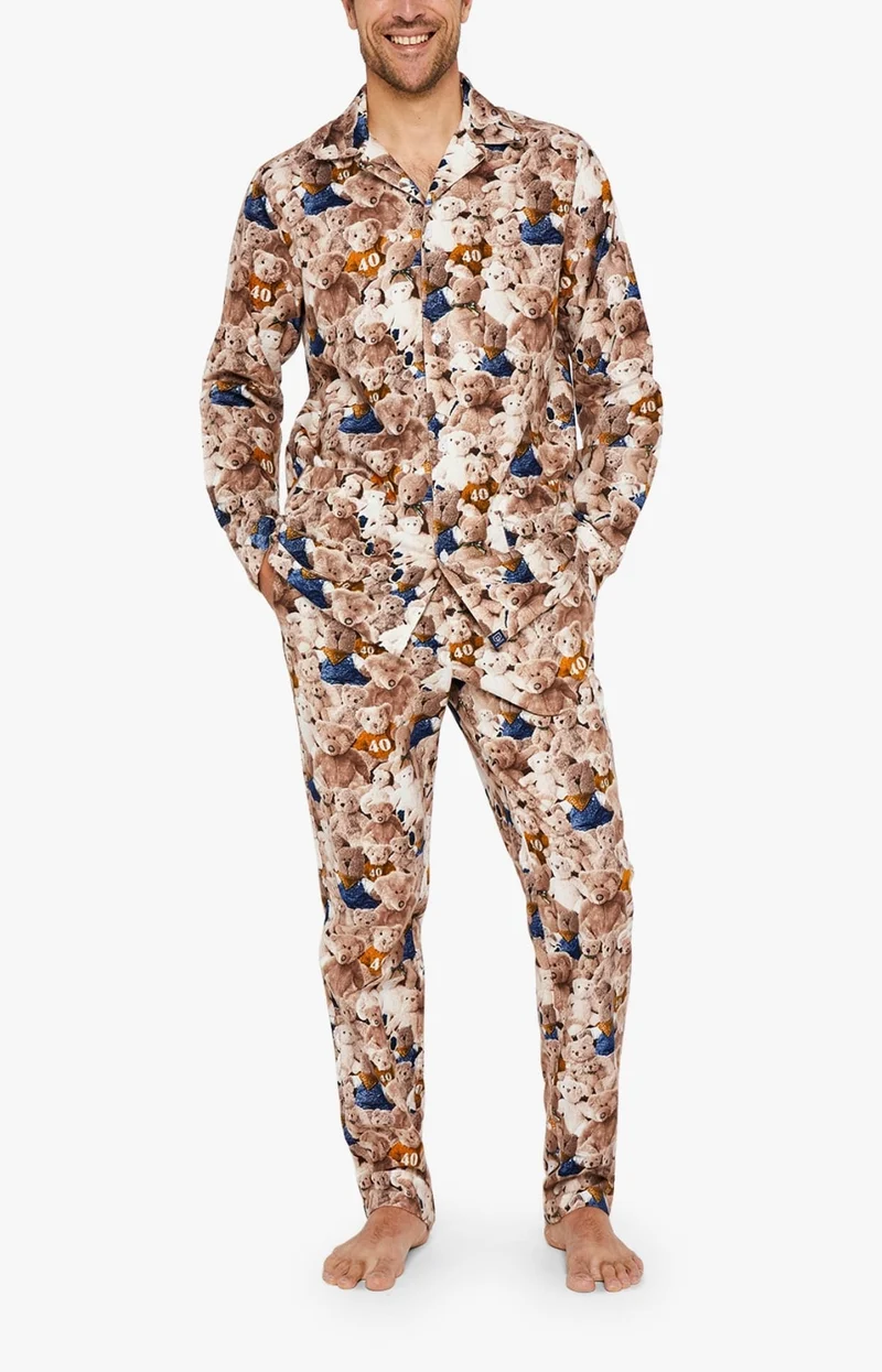 Pyjama boutonné en Pilou des Vosges - Teddy 40 ans