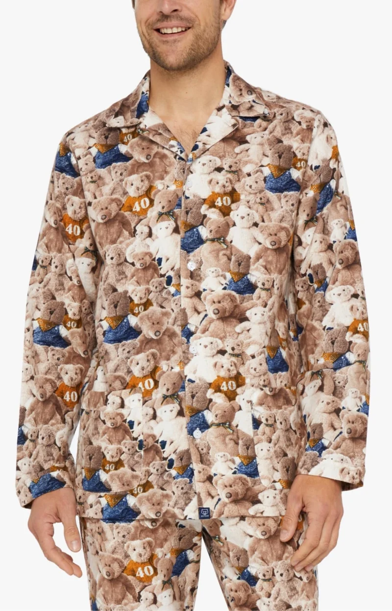 Pyjama boutonné en Pilou des Vosges - Teddy 40 ans