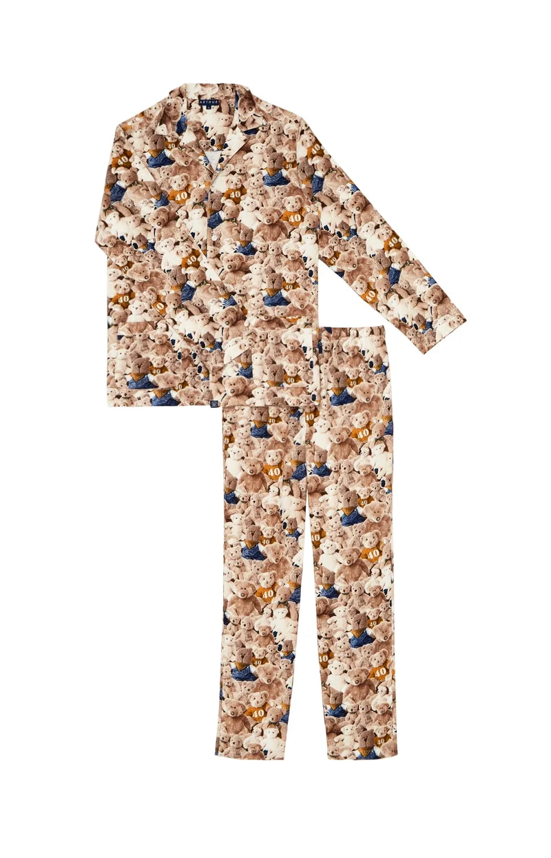 Pyjama boutonné en Pilou des Vosges - Teddy 40 ans