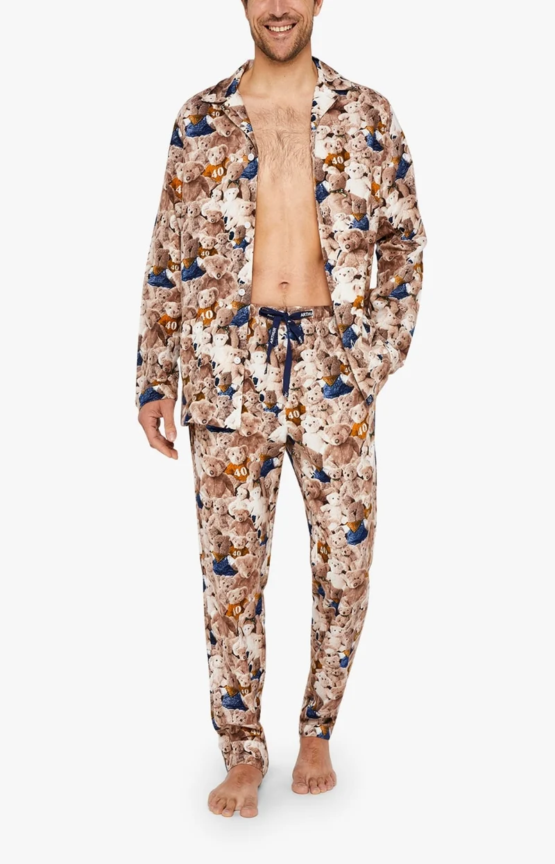 Pyjama boutonné en Pilou des Vosges - Teddy 40 ans
