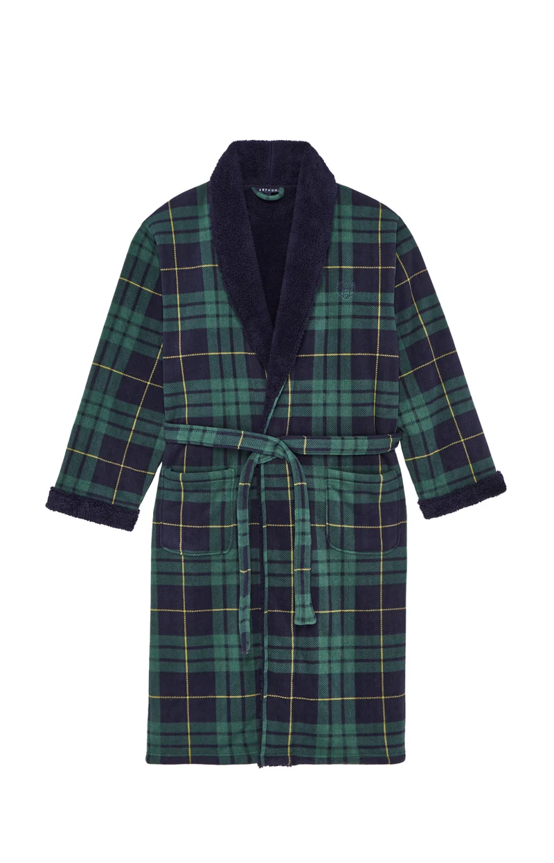 Robe de chambre polaire - Ecossais