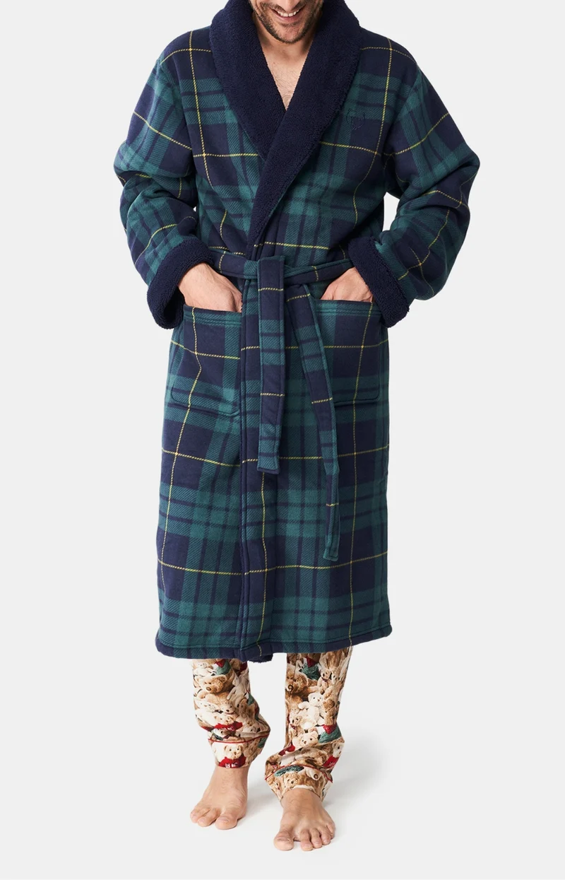 Robe de chambre polaire - Ecossais