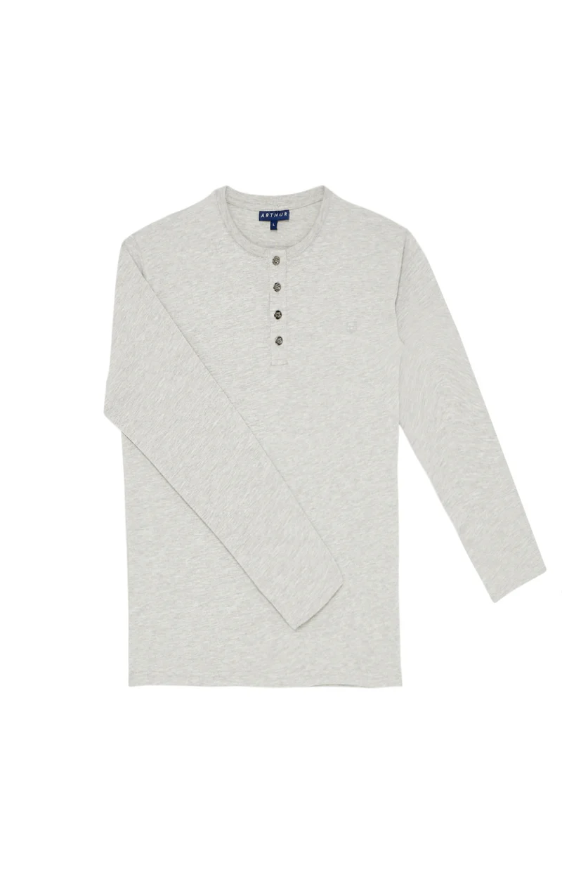 Tee-shirt manches longues Coton - Gris