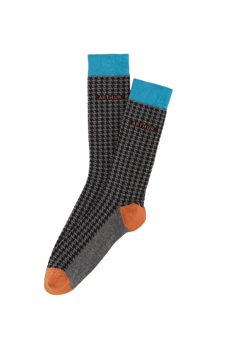 Chaussettes Pied de Poule - Noir