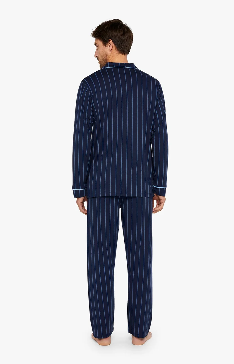 Pyjama boutonné en lyocell et coton - Tradi Marine