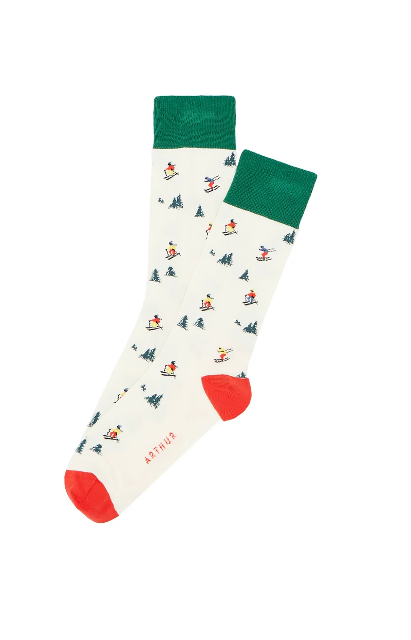 Chaussettes - Skieurs Ivoire