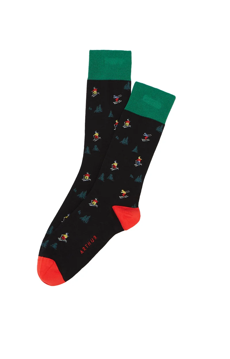 Chaussettes - Skieurs Noir