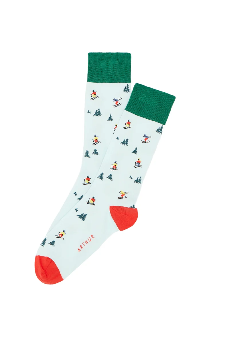 Chaussettes - Skieurs Ciel