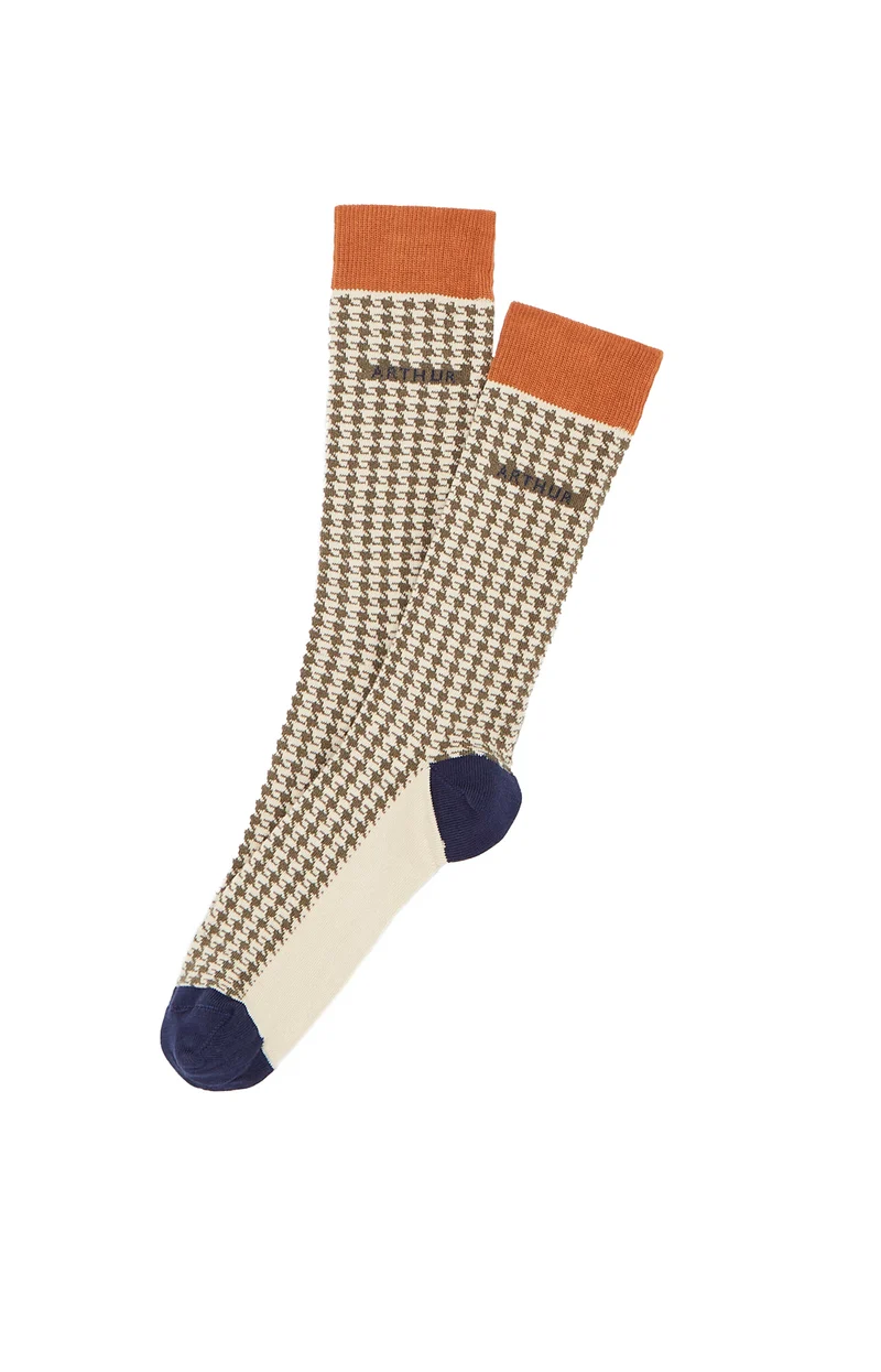 Chaussettes Pied de Poule - Kaki