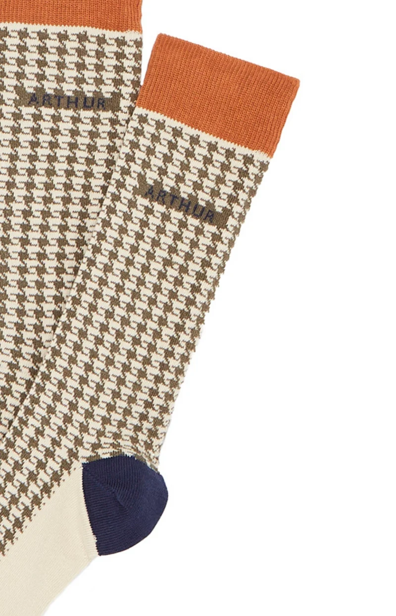 Chaussettes Pied de Poule - Kaki