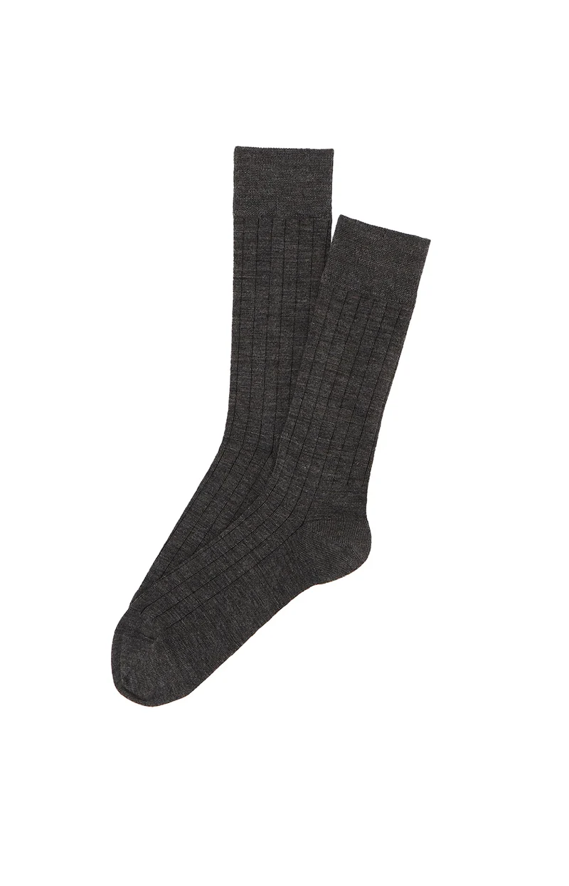 Chaussettes Laine et Coton - Anthracite