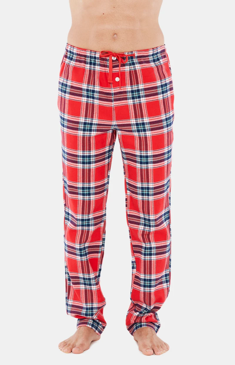 Pyjama Boutonné Logan - Rouge