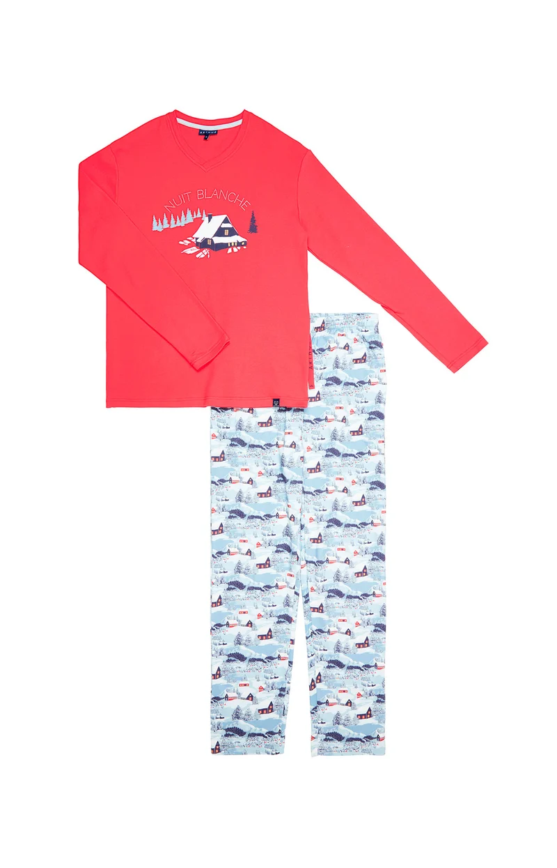 Pyjama Petits Chalets - Rouge