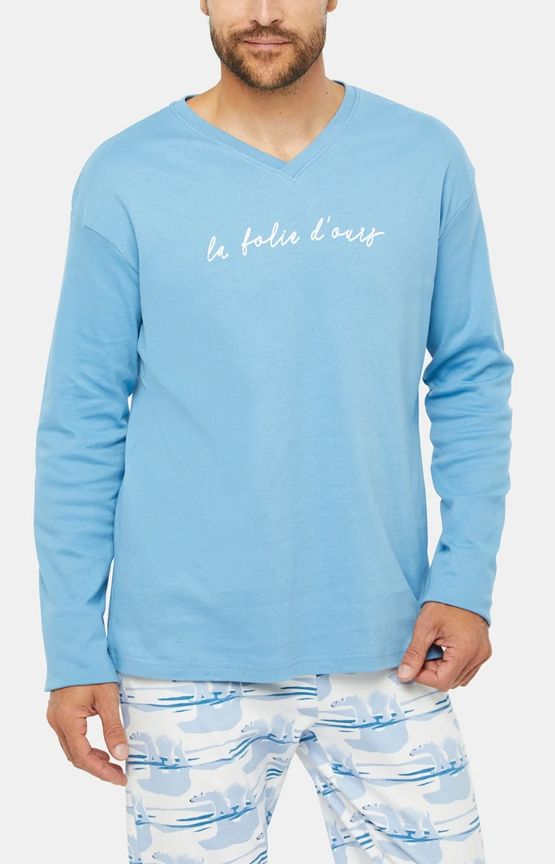 Pyjama en jersey de coton épais - La folie d'Ours