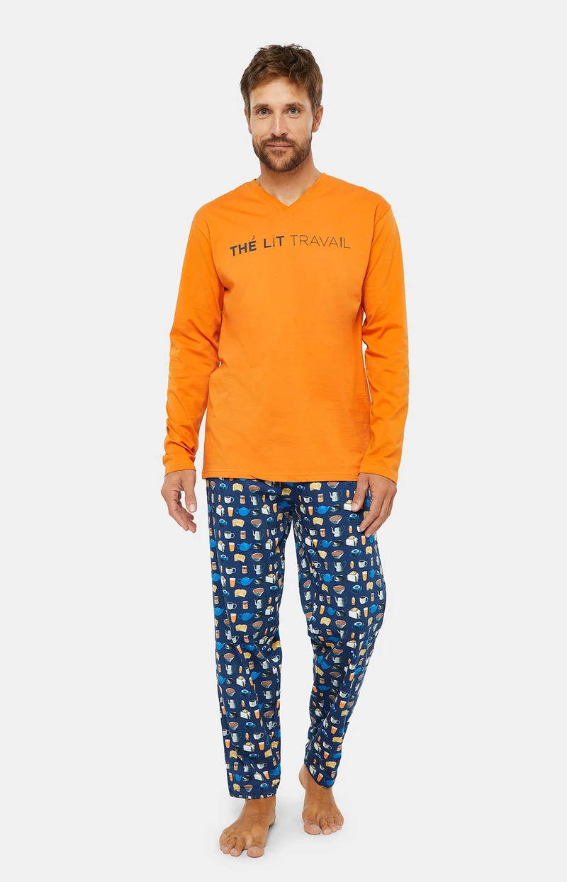 Pyjama Thé Lit Travail - Orange