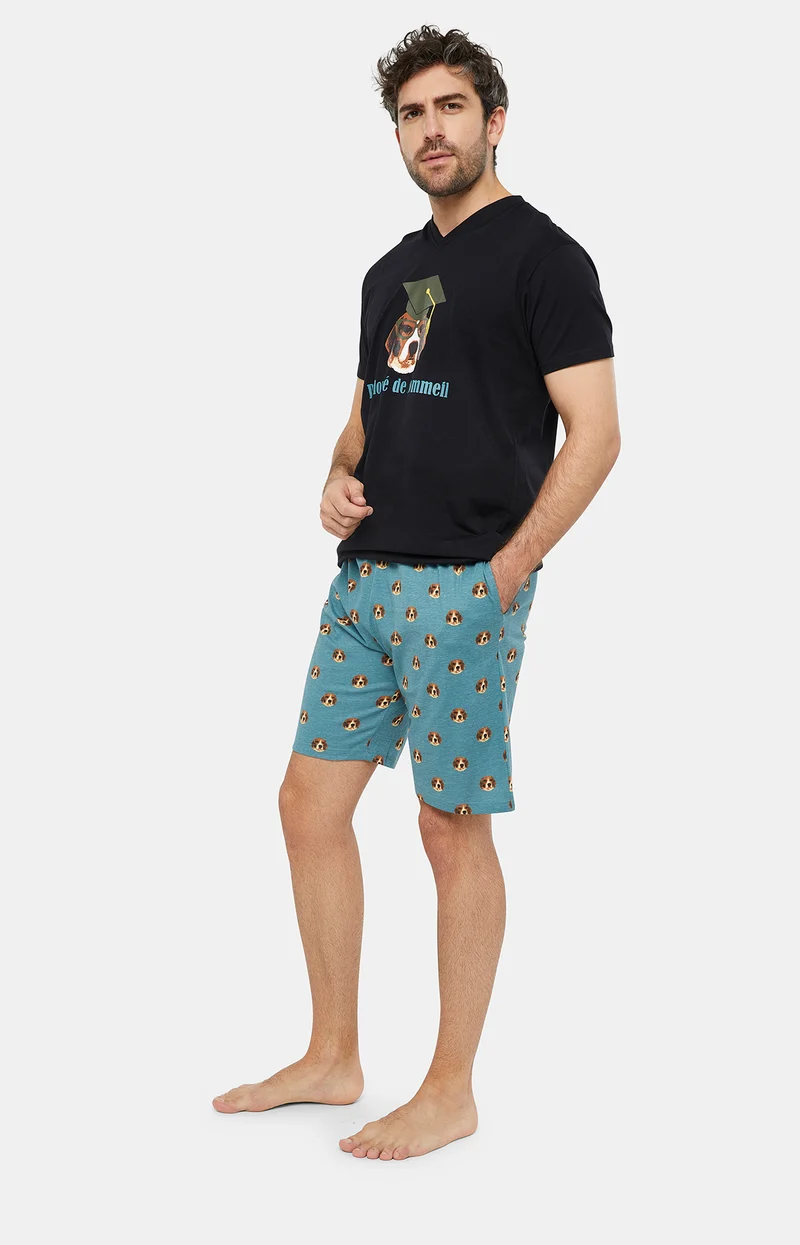 Pyjashort Beagle - Noir