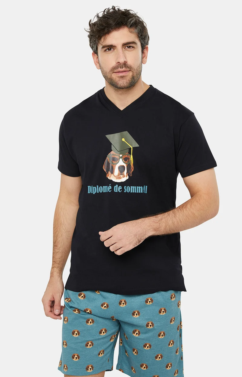 Pyjashort Beagle - Noir