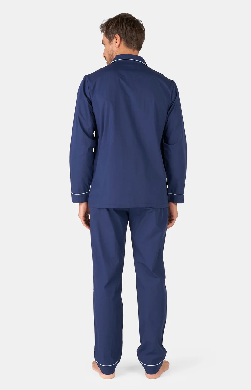 Pyjama boutonné en popeline de coton - Tradi